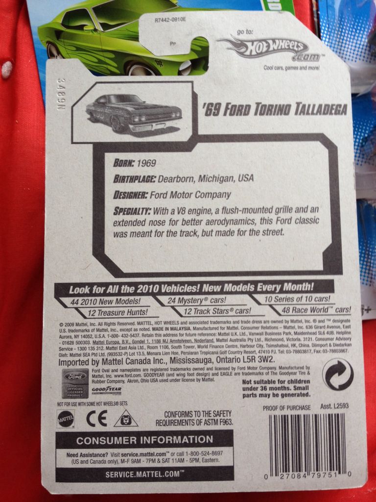 ’69 Ford Torino Talladega - ’10 Treasure Hunt toy car collectible - Main Image 2