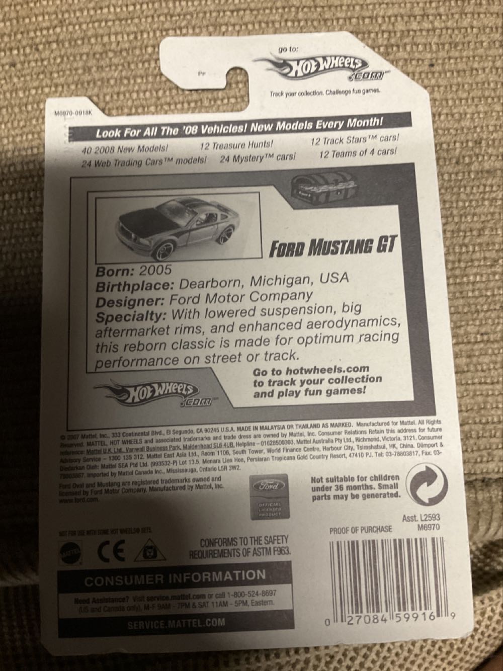 69 Camaro - 2008 Treasure Hunt toy car collectible - Main Image 3