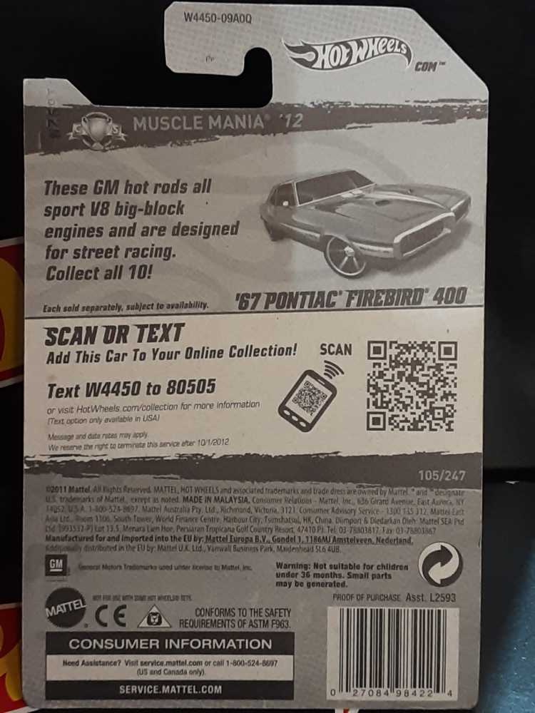 Pontiac Firebird 400 ’67 - Muscle Mania toy car collectible - Main Image 2