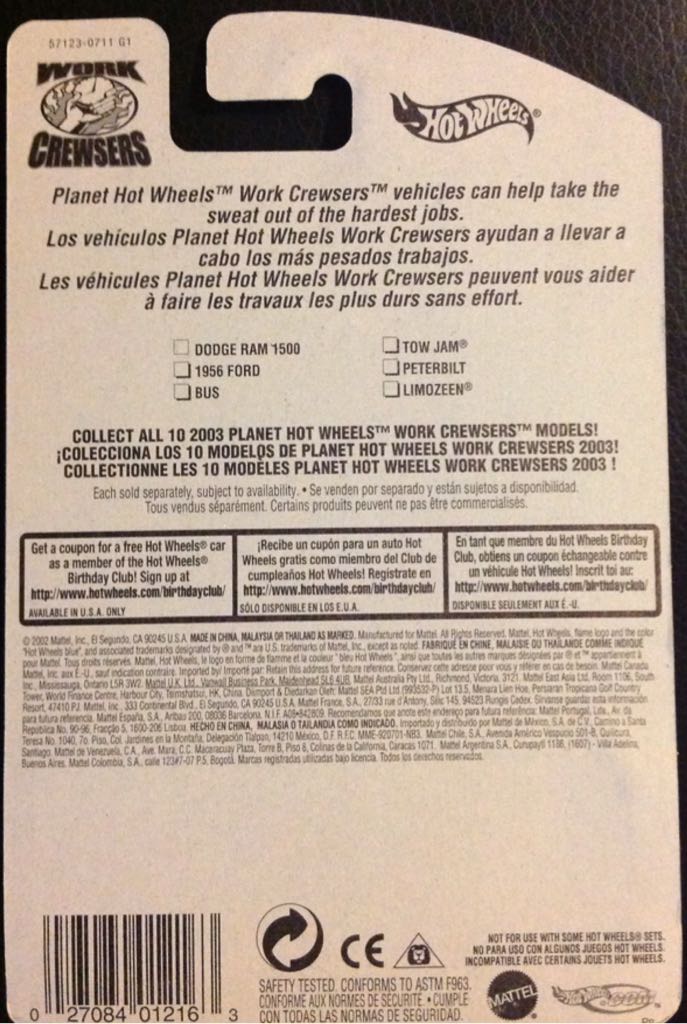 Bus - Work Crewsers Series toy car collectible - Main Image 2