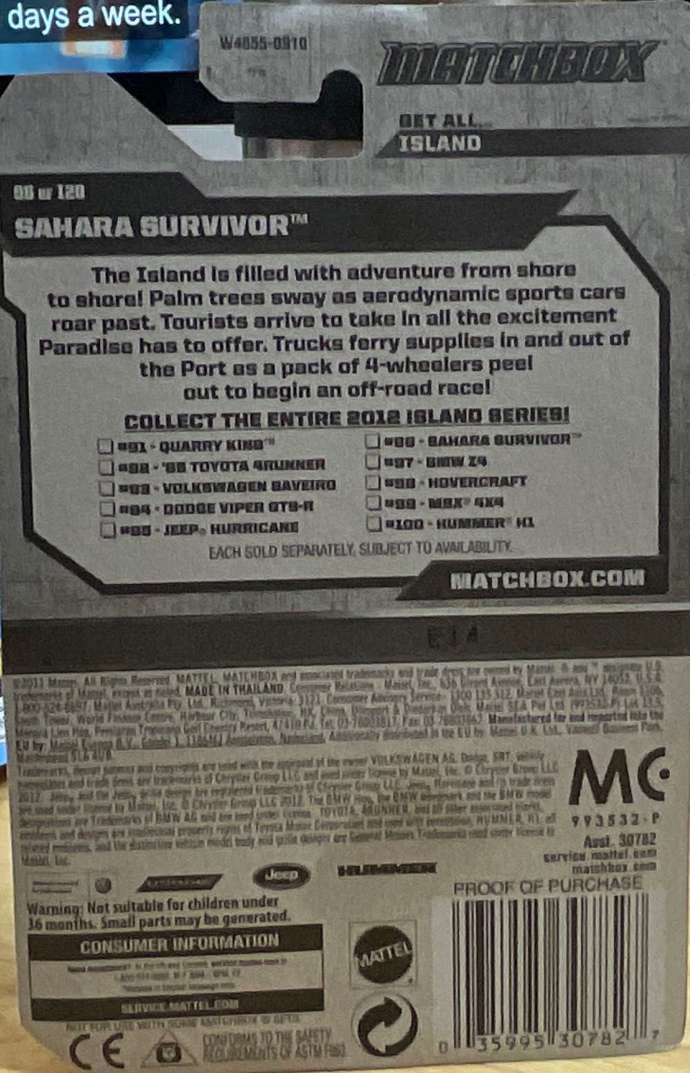Sahara Survivor (Loose) - Matchbox: MBX Island toy car collectible - Main Image 3
