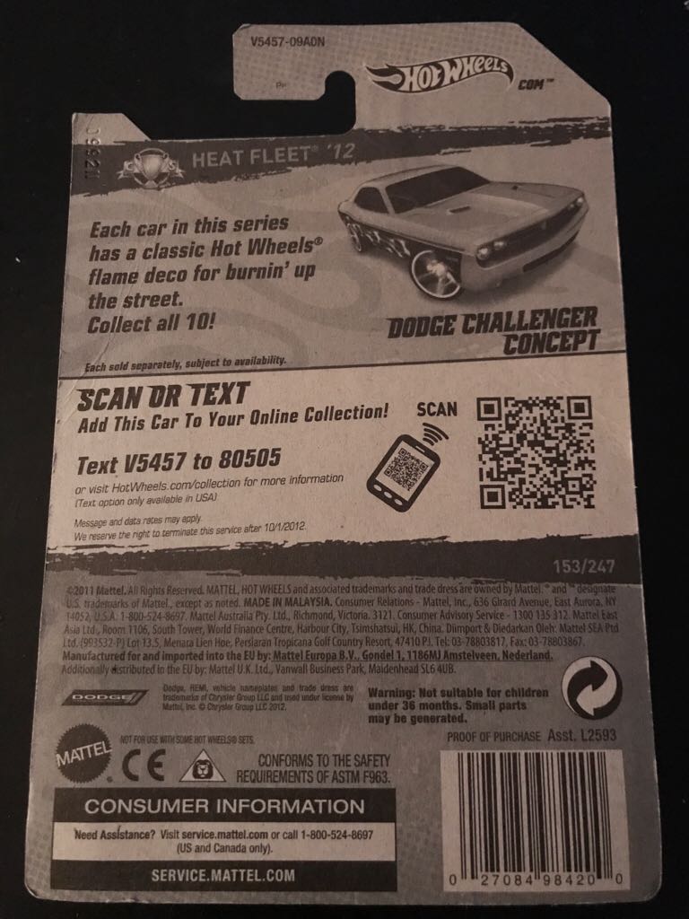 Dodge Challenger Concept - Heat Fleet toy car collectible - Main Image 2