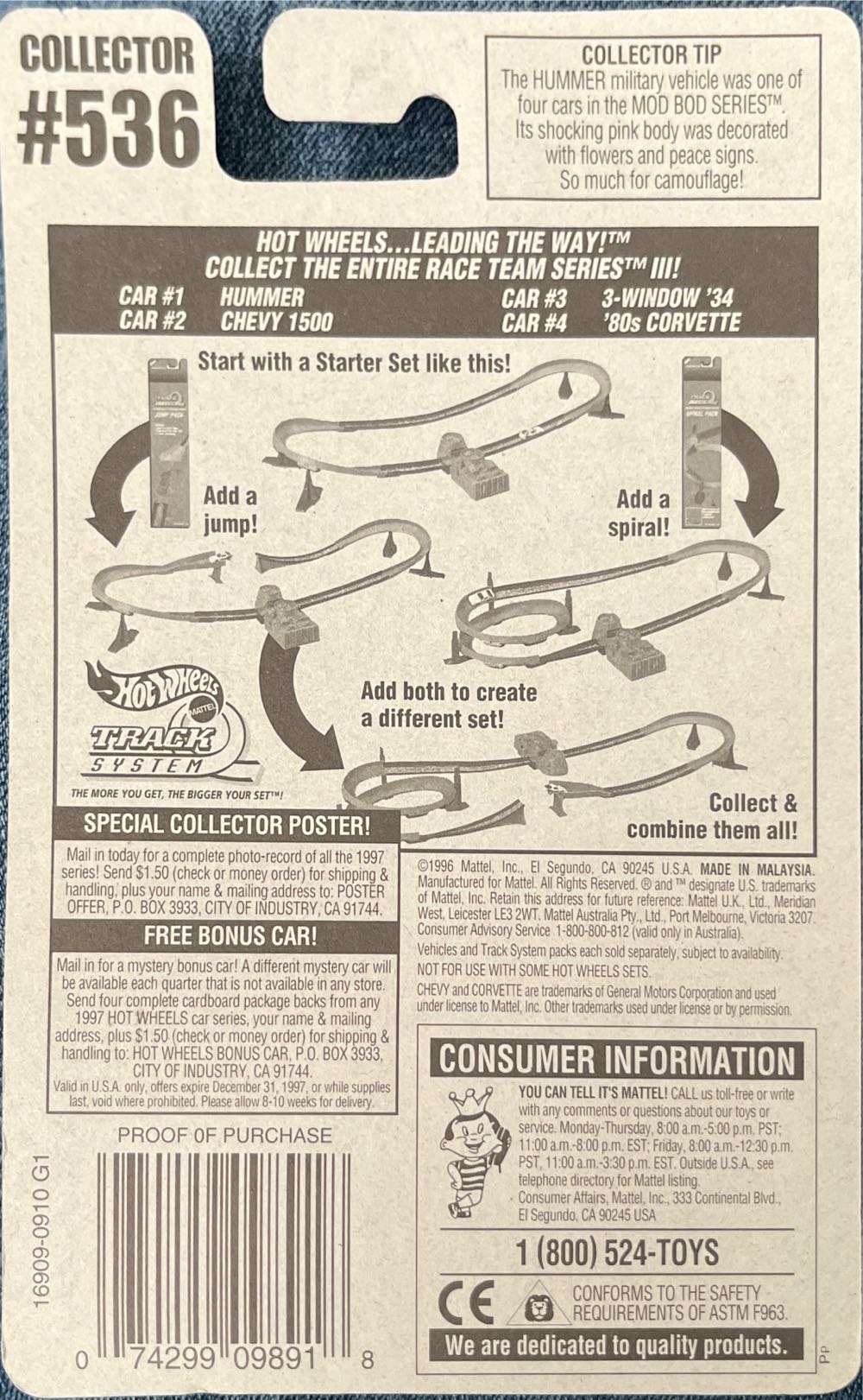 Corvette ‘80s - Race Team Series III toy car collectible - Main Image 3