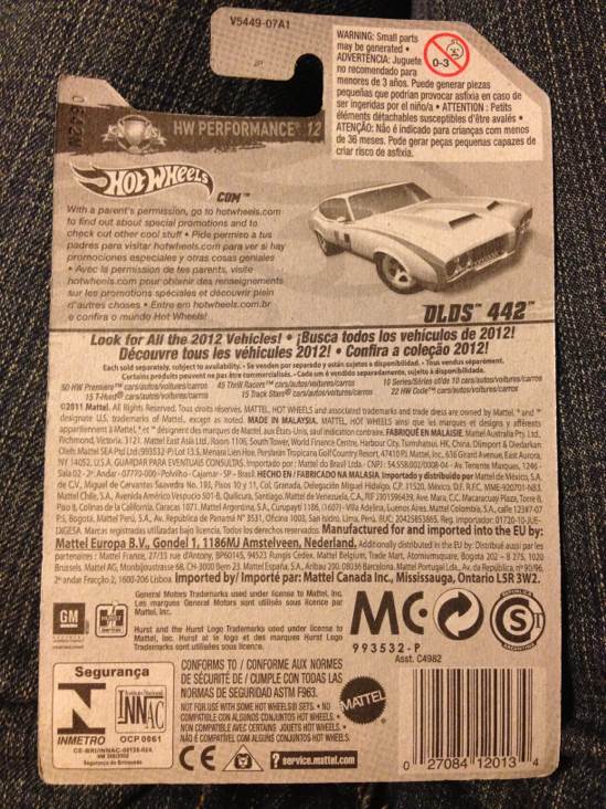 Olds 442 - HW Performance ’12 toy car collectible - Main Image 2
