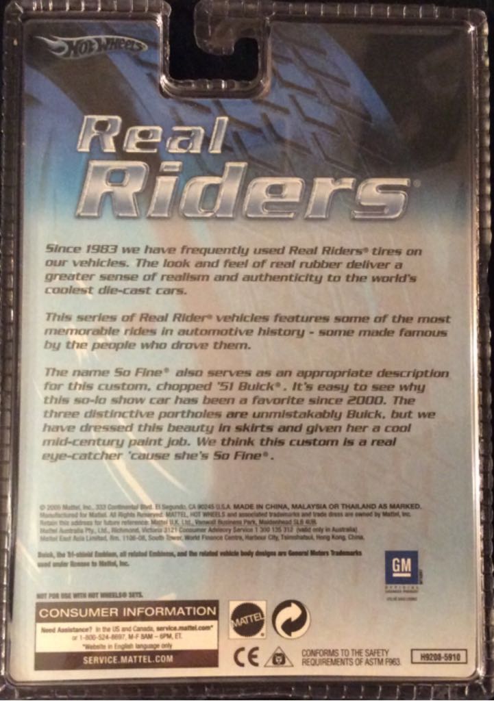 So Fine - 2005 Real Riders toy car collectible - Main Image 2