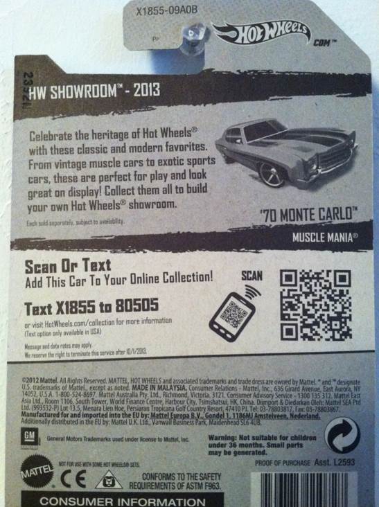 1970 Monte Carlo - Fast And Furious Tokyo Drift toy car collectible - Main Image 2