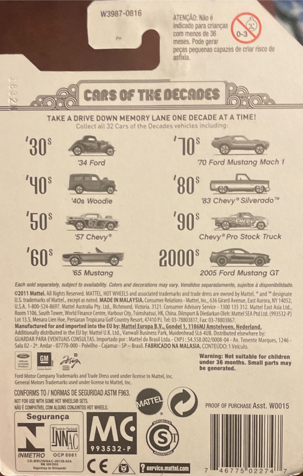 Hotwheels 2011 - Cars Of The Decades 50’s toy car collectible - Main Image 2