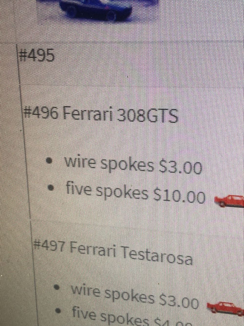 Ferrari 308GTS - 1996 Mainline Cars toy car collectible - Main Image 3