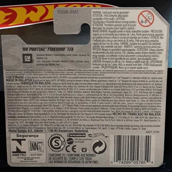 Pontiac Firebird T/A ’69 - HW Racing toy car collectible - Main Image 3