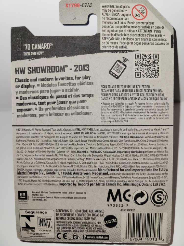 ’70 Camaro - HW Showroom toy car collectible - Main Image 4