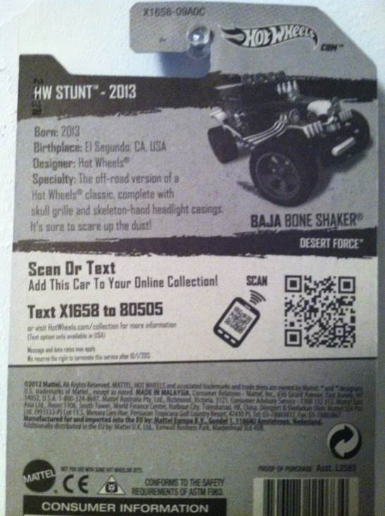 Baja Bone Shaker (Lm) - Desert Force toy car collectible - Main Image 2