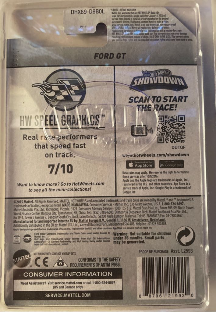 ’07 Ford Shelby GT-500 - ’15 HW Speed Graphics toy car collectible - Main Image 2