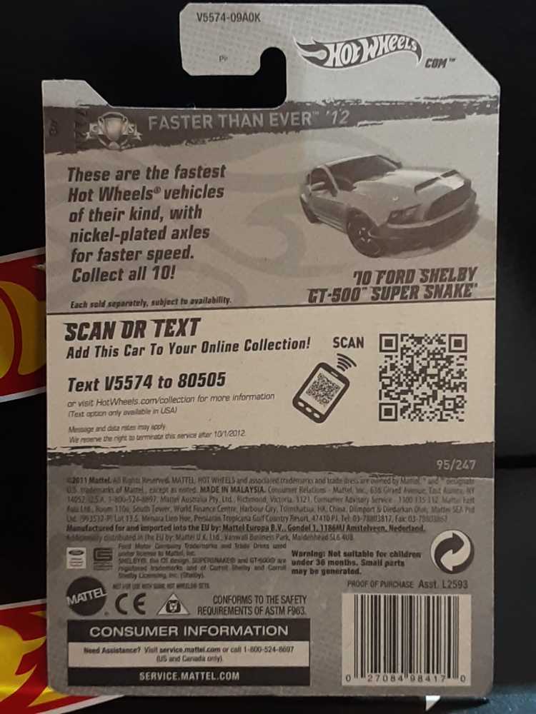 Ford Shelby GT-500 Super Snake ’10 - Faster Than Ever toy car collectible - Main Image 2