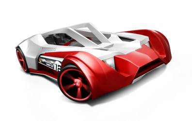 *”Split Vision”, White & Red, #12 - Hot Wheels: Track Stars ’12 toy car collectible - Main Image 2