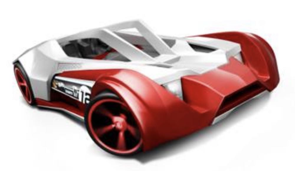 *”Split Vision”, White & Red, #12 - Hot Wheels: Track Stars ’12 toy car collectible - Main Image 4