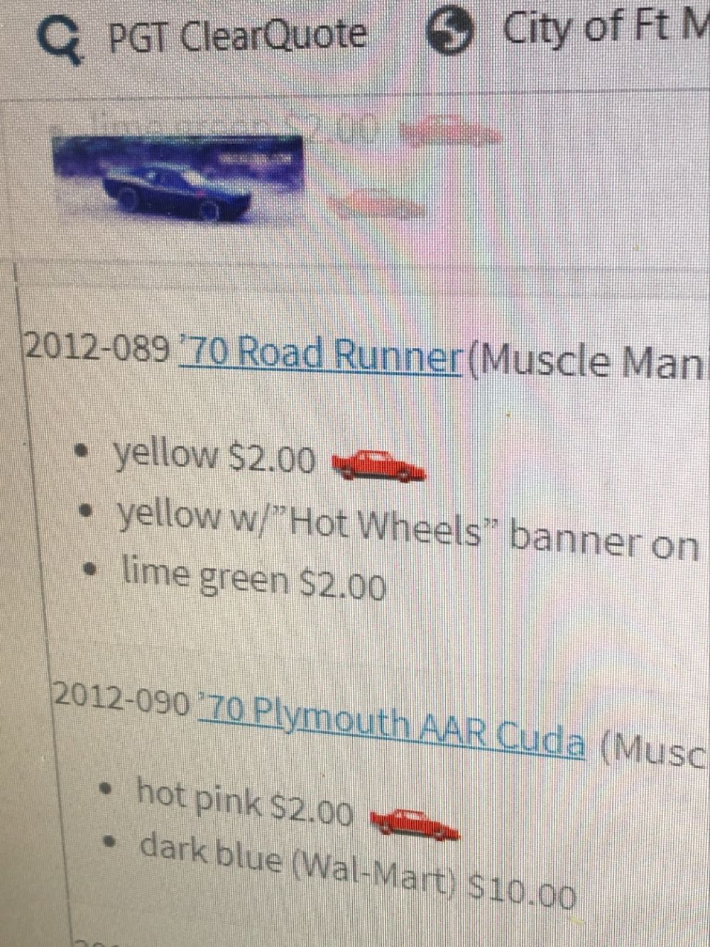 ’70 Road Runner - Muscle Mania - Mopar ’12 toy car collectible - Main Image 3