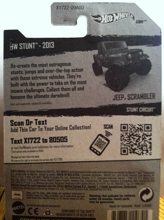 JEEP - Scrambler - HW STUNT 13 toy car collectible - Main Image 2