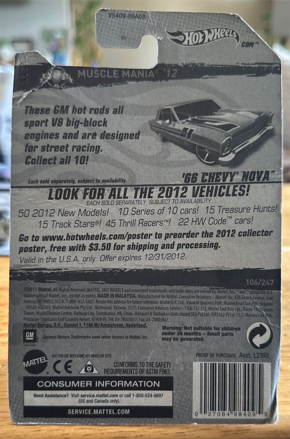 ’66 Chevy Nova - Muscle Mania - GM ’12 toy car collectible - Main Image 2