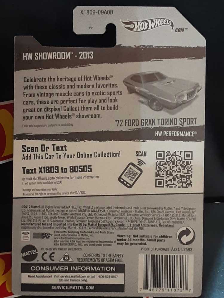 Ford Gran Torino Sport ’72 - HW Performance toy car collectible - Main Image 2