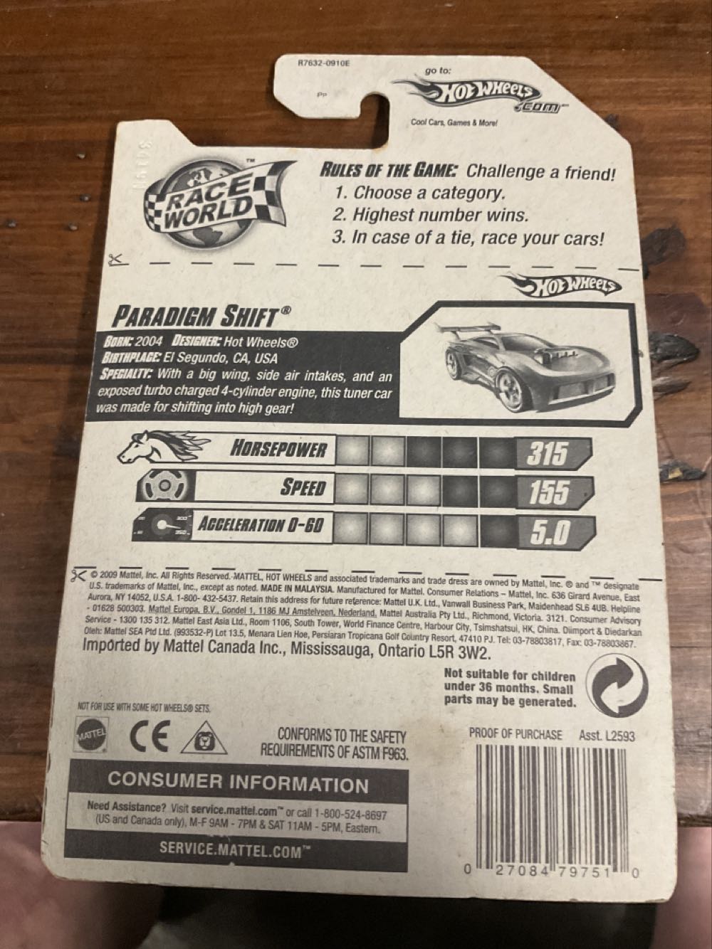 Paradigm Shift - 2010 Race World - Earth toy car collectible - Main Image 2