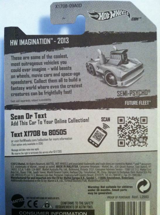 Semi-Psycho - 2013 HW Imagination toy car collectible - Main Image 2