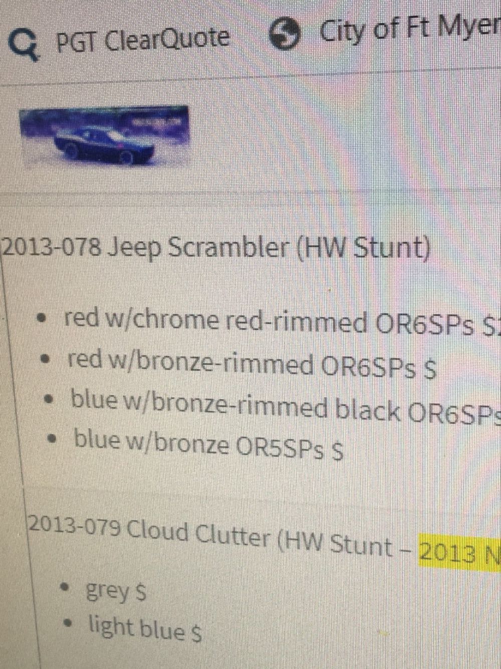 Jeep Scrambler - HW Stunt ’13 toy car collectible - Main Image 3