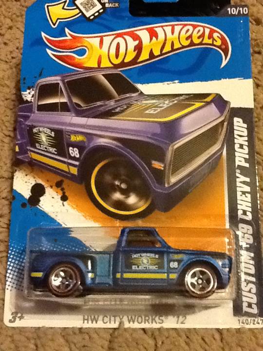 Custom ’69 Chevy Pickup - HW City Works ’12 toy car collectible - Main Image 1