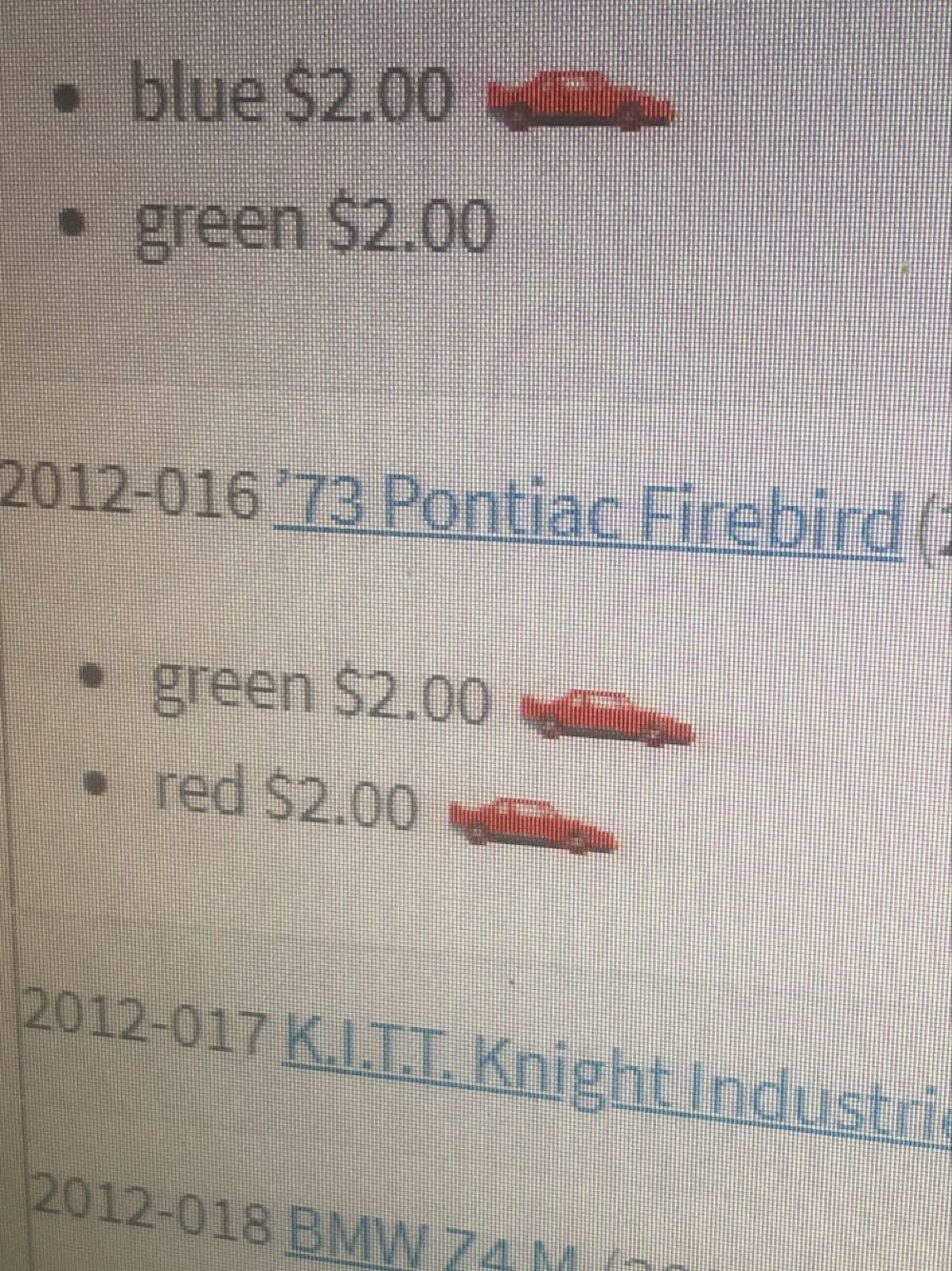 1973 Pontiac Firebird - 2012 HW Premiere toy car collectible - Main Image 3