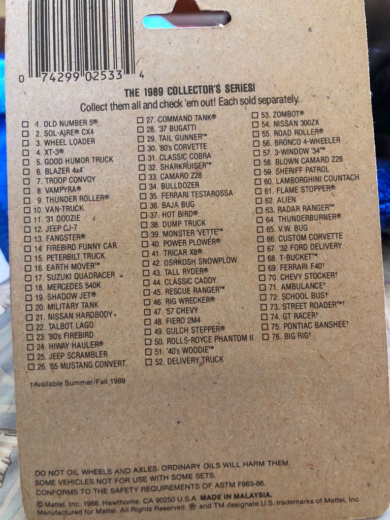 31 Doozie - Blue Card toy car collectible - Main Image 2