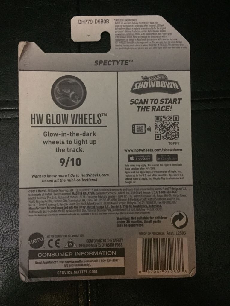 Spectyte - HW Glow Wheels toy car collectible - Main Image 2