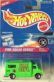 Ambulance Hot Wheels Fire Squad - Fire Squad Series toy car collectible - Main Image 2