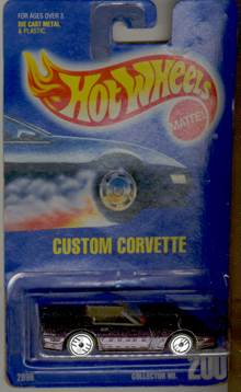 Custom Corvette Hot Wheels  toy car collectible - Main Image 2