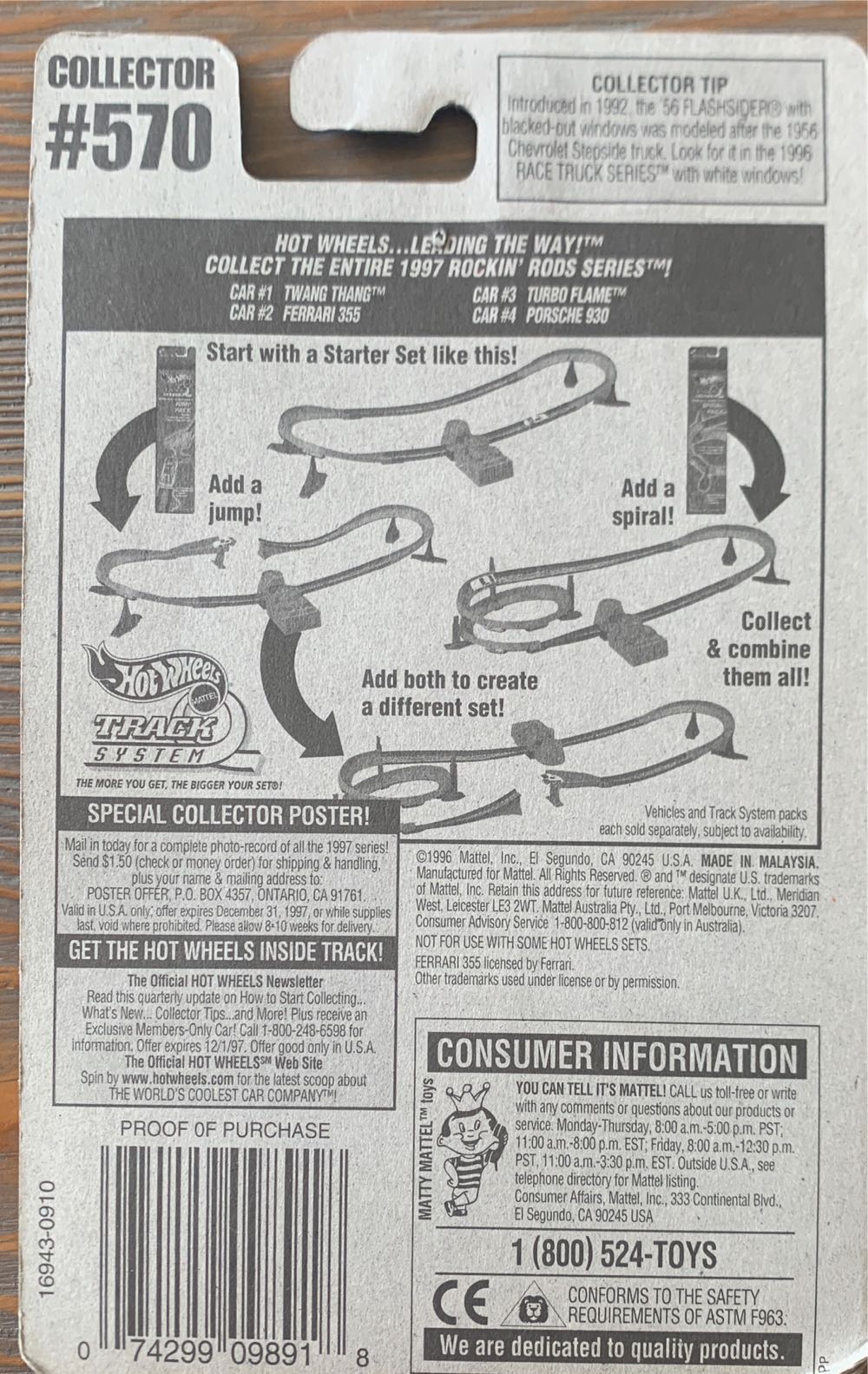 Ferrari 355 - Hot Wheels -Rockin’ Rods Series toy car collectible - Main Image 3