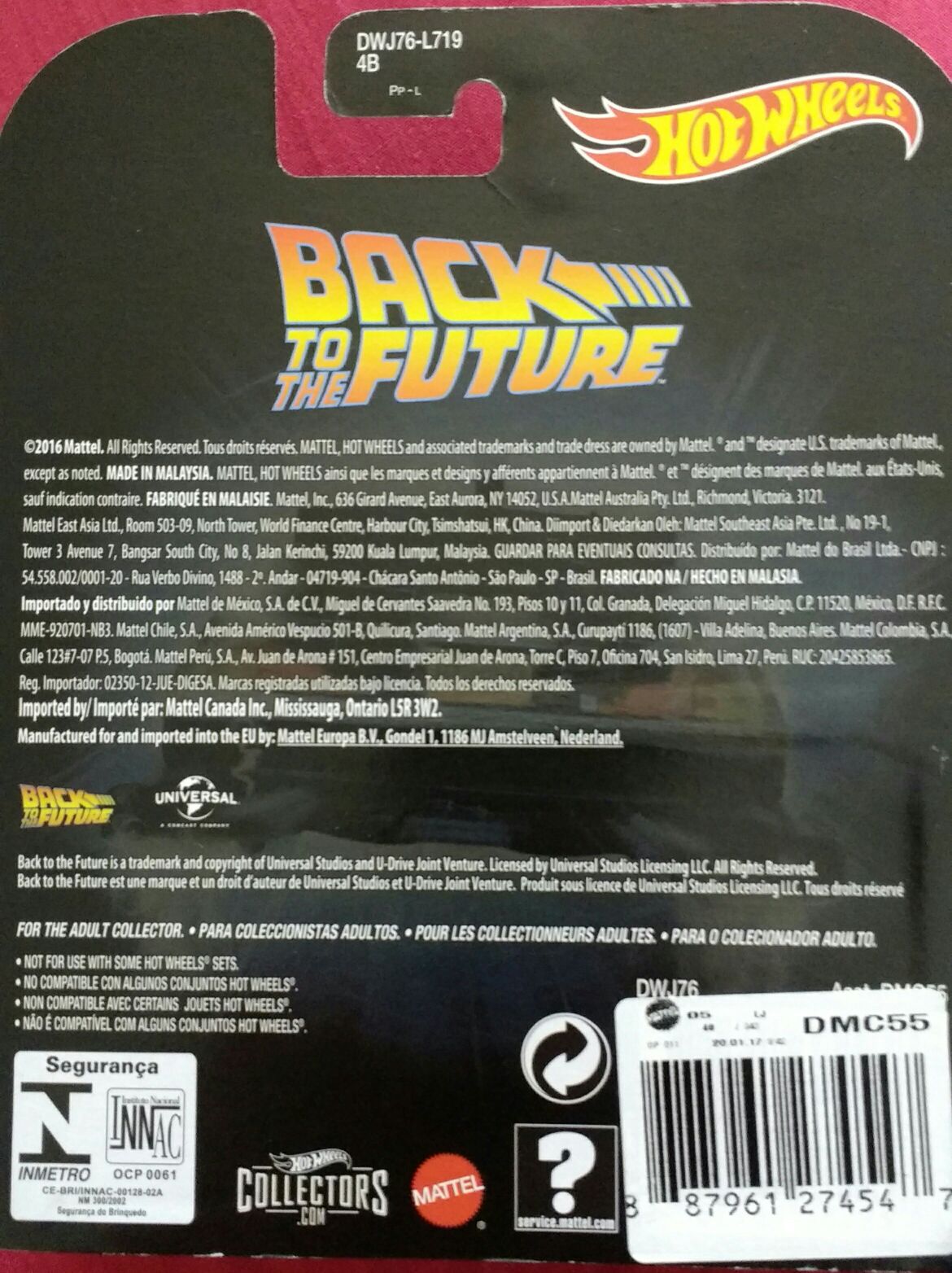 Time Machine Hover Mode - Back To The Future toy car collectible - Main Image 2