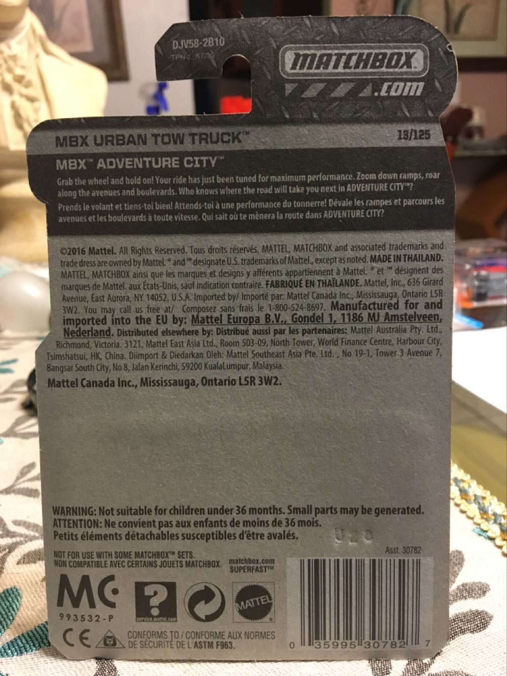 Urban Tow Truck - MBX Adventure City toy car collectible - Main Image 2