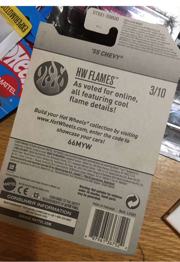 ’55 Chevy - Flames toy car collectible - Main Image 2