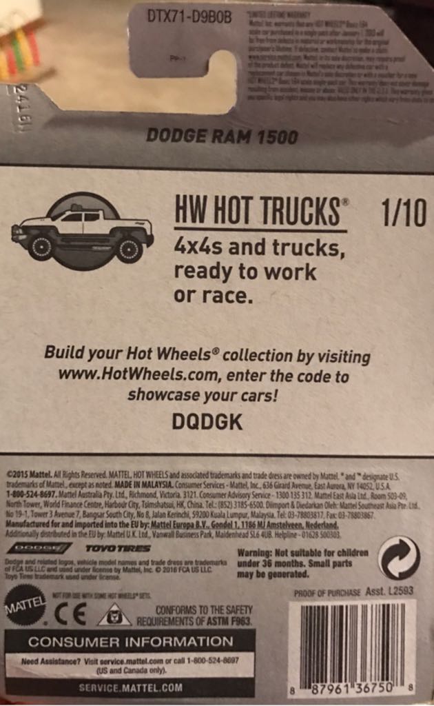 Dodge Ram 1500 - 1/10 toy car collectible - Main Image 2