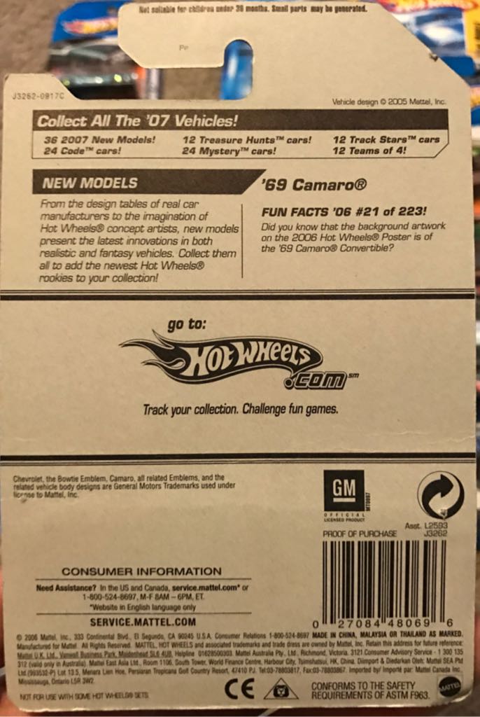 69 Camaro - 2006 New Models toy car collectible - Main Image 2