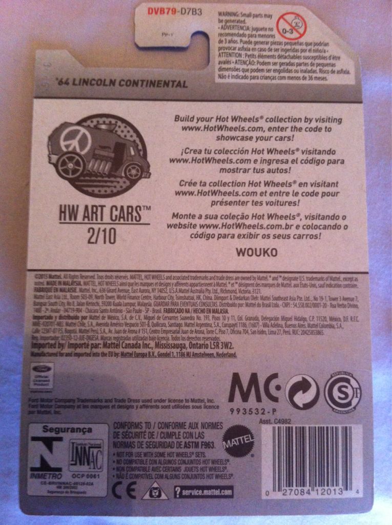 1964 Lincoln Continental (2007) - HW Art Cars toy car collectible - Main Image 2