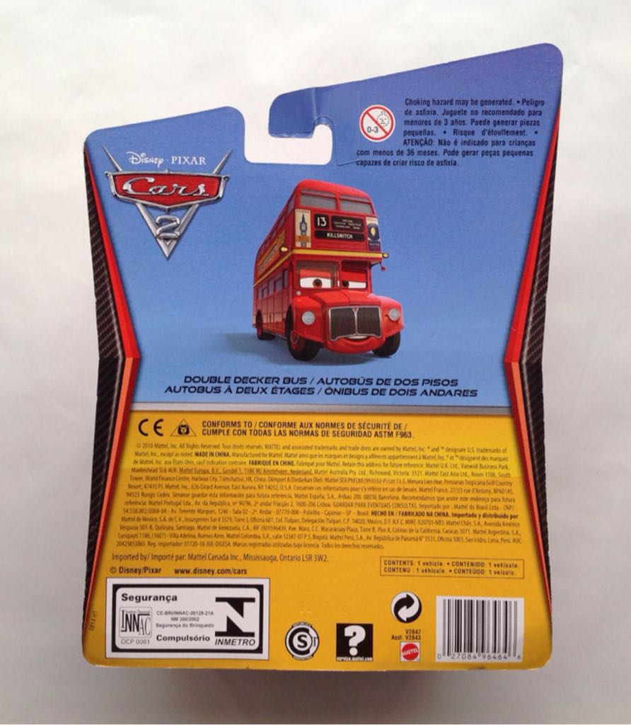 Double Decker Bus - Cars 2 toy car collectible - Main Image 2