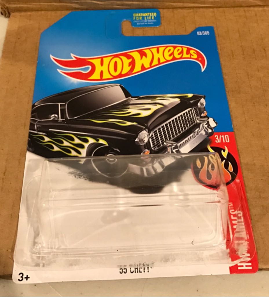 Chevy ’55 - ’17 HW Flames toy car collectible - Main Image 2