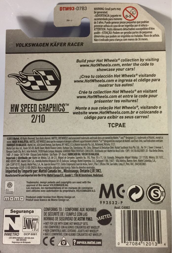 Vokswagen Kafer Racer - ’15 HW Speed Graphics toy car collectible - Main Image 2