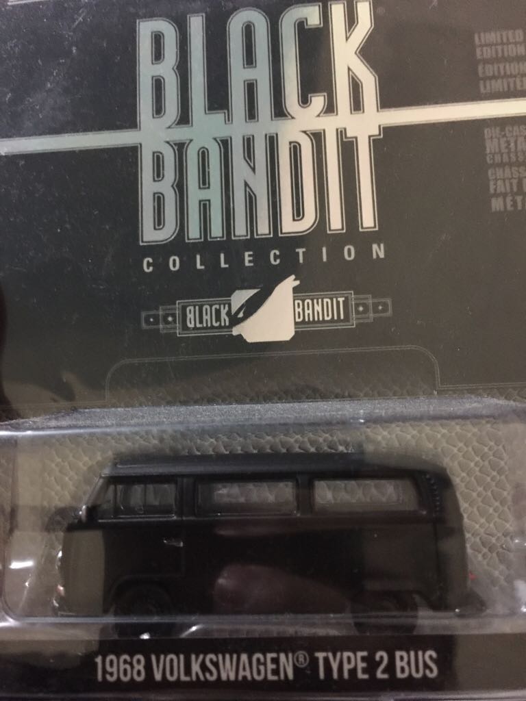 Black Bandit 1968 Volkswagen Type 2 Bus  toy car collectible - Main Image 1