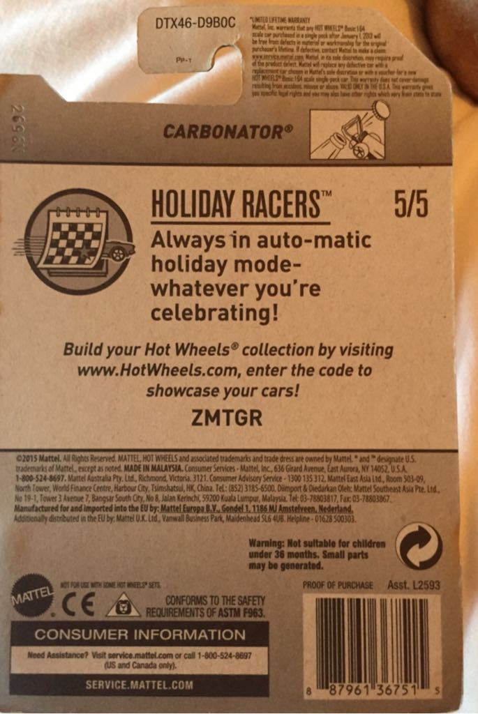 Holiday Racers 2017 - Carbonator - ’17 Holiday Racers toy car collectible - Main Image 2