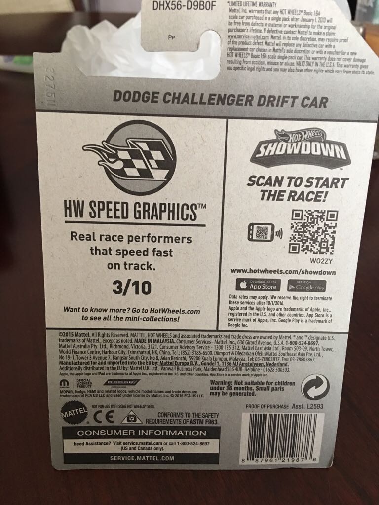 Dodge Challenger Drift Car - Highway 61 toy car collectible - Main Image 2