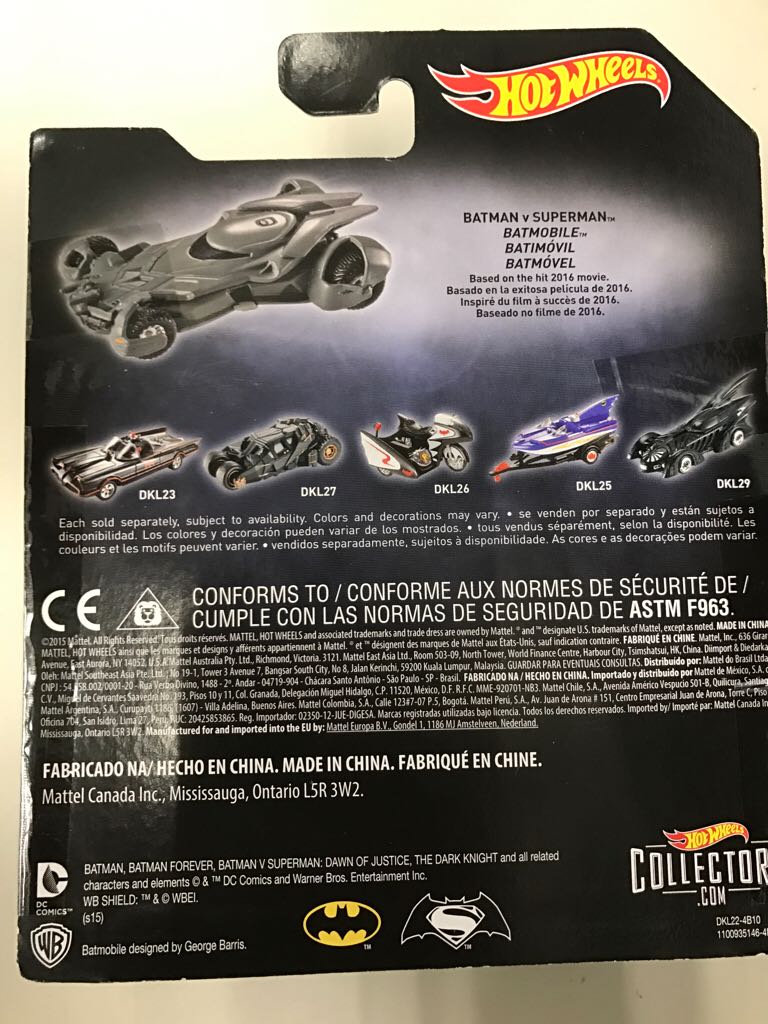 Batimobile - Batman Vs Superman - Batman VS Superman toy car collectible - Main Image 2