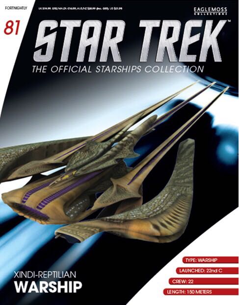 Xindi-Reptilian Warship - The Official Starships Collection toy car collectible - Main Image 2