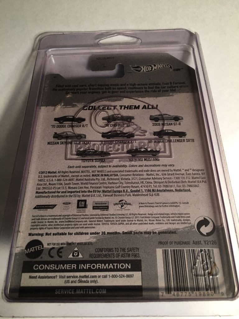 Hot Wheels Fast And Furious Nissan GT-R - Fast And Furious Walmart Only toy car collectible - Main Image 2