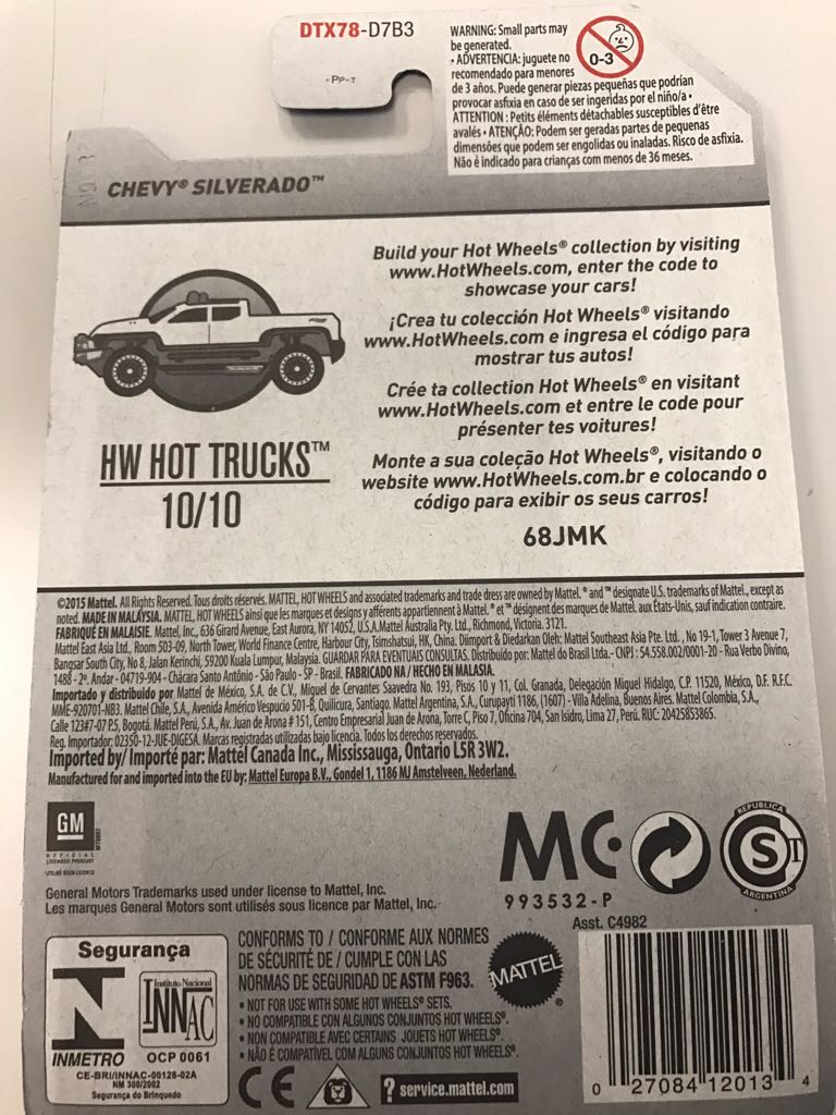 Chevy Silverado - ’17 HW Hot Trucks toy car collectible - Main Image 2