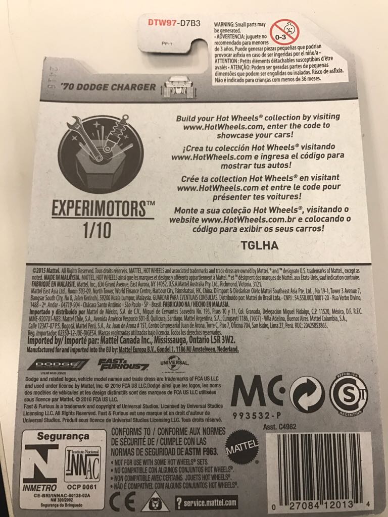 ’70 Dodge Charger - ’17 Experimotors toy car collectible - Main Image 2